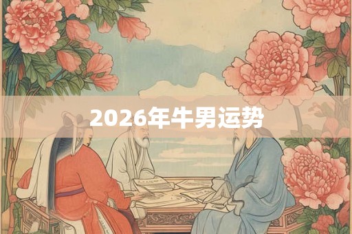 2026年牛男运势