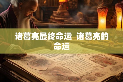 诸葛亮最终命运  诸葛亮的命运
