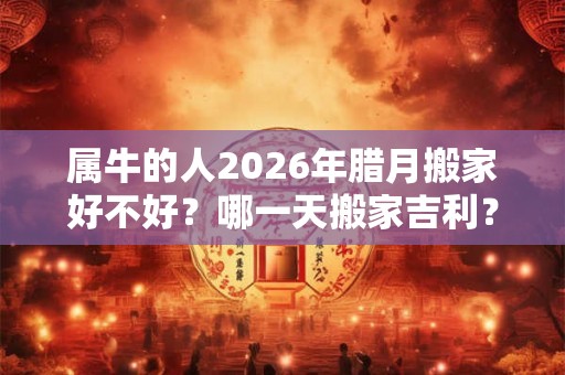 属牛的人2026年腊月搬家好不好？哪一天搬家吉利？