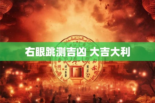 右眼跳测吉凶 大吉大利