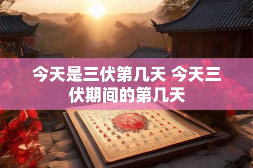 今天是三伏第几天 今天三伏期间的第几天