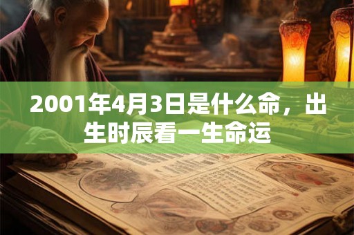 2001年4月3日是什么命，出生时辰看一生命运
