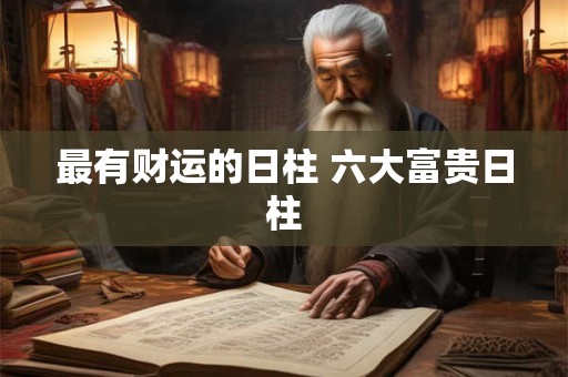 最有财运的日柱 六大富贵日柱