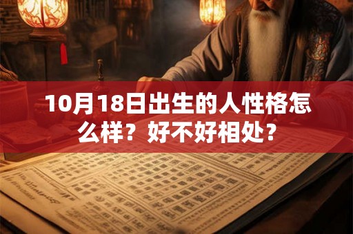 10月18日出生的人性格怎么样？好不好相处？