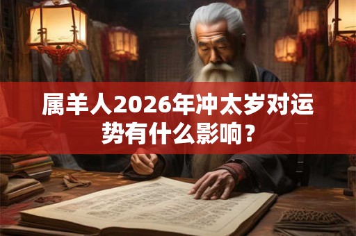 属羊人2026年冲太岁对运势有什么影响？