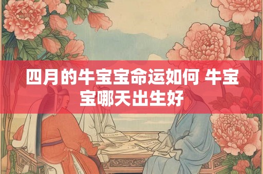 四月的牛宝宝命运如何 牛宝宝哪天出生好