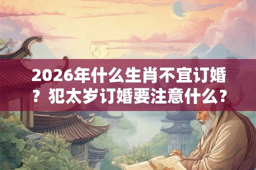 2026年什么生肖不宜订婚？犯太岁订婚要注意什么？