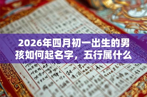 2026年四月初一出生的男孩如何起名字，五行属什么