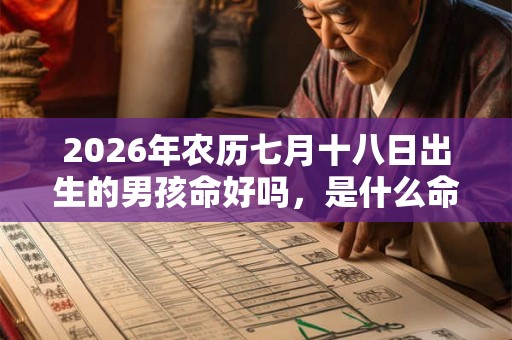 2026年农历七月十八日出生的男孩命好吗，是什么命？