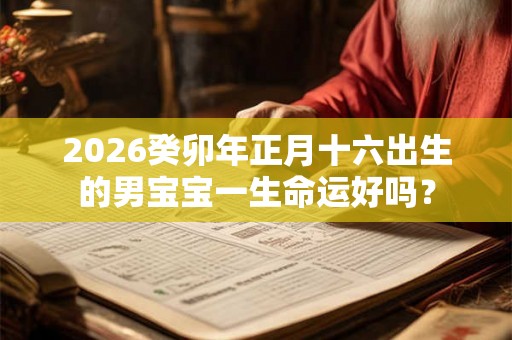 2026癸卯年正月十六出生的男宝宝一生命运好吗？