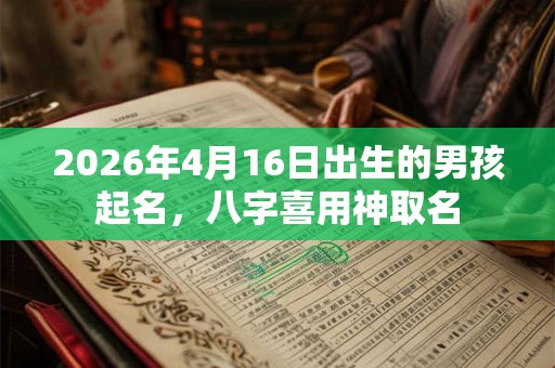 2026年4月16日出生的男孩起名，八字喜用神取名