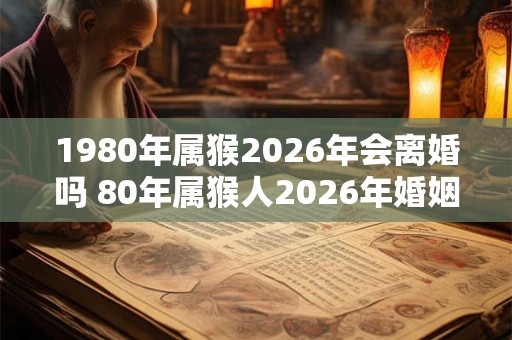 1980年属猴2026年会离婚吗 80年属猴人2026年婚姻运势