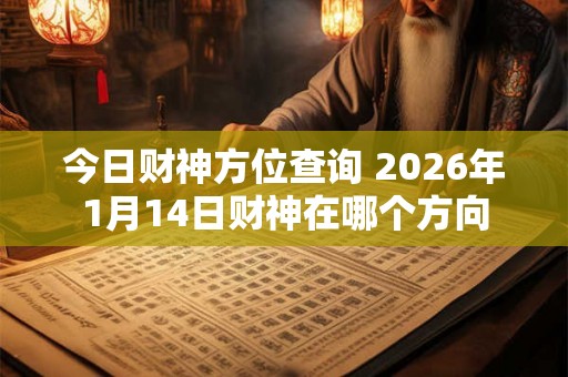 今日财神方位查询 2026年1月14日财神在哪个方向