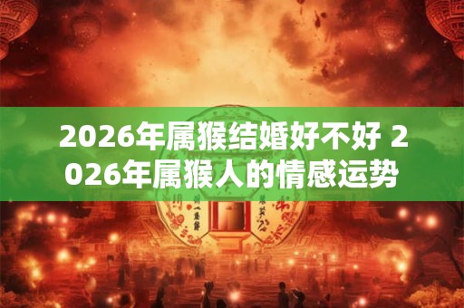 2026年属猴结婚好不好 2026年属猴人的情感运势