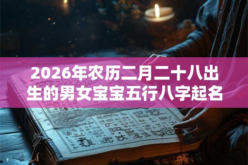 2026年农历二月二十八出生的男女宝宝五行八字起名