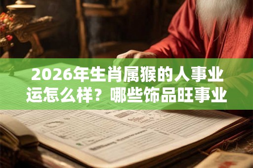 2026年生肖属猴的人事业运怎么样？哪些饰品旺事业运？