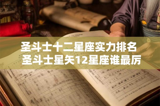 圣斗士十二星座实力排名  圣斗士星矢12星座谁最厉害