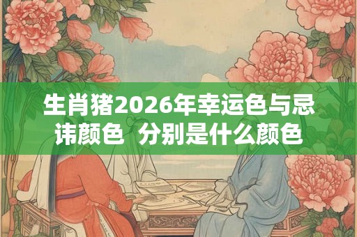 生肖猪2026年幸运色与忌讳颜色 分别是什么颜色 生肖猪2026年幸运色与忌讳颜色 分别是什么颜色