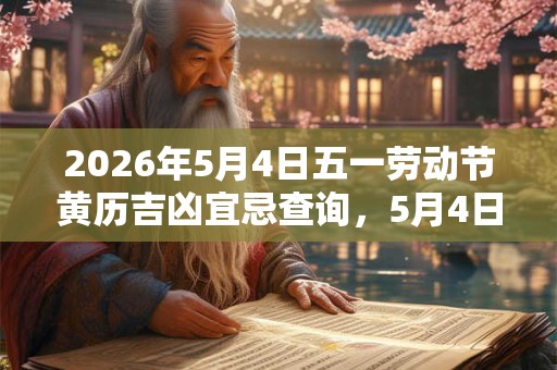 2026年5月4日五一劳动节黄历吉凶宜忌查询,5月4日卦象吉凶 2026年5月4日五一劳动节黄历吉凶宜忌查询,5月4日卦象吉凶