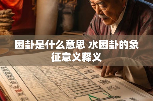 困卦是什么意思 水困卦的象征意义释义 困卦是什么意思 水困卦的象征意义释义