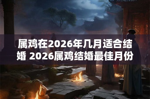 属鸡在2026年几月适合结婚 2026属鸡结婚最佳月份