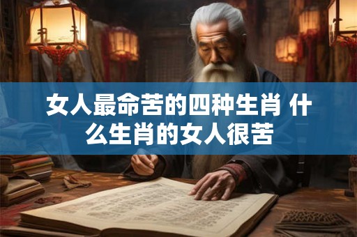 女人最命苦的四种生肖 什么生肖的女人很苦