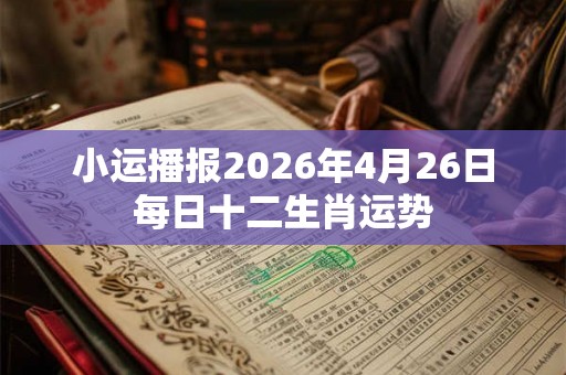 小运播报2026年4月26日每日十二生肖运势