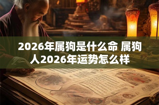 2026年属狗是什么命 属狗人2026年运势怎么样