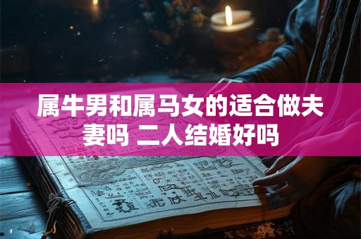 属牛男和属马女的适合做夫妻吗 二人结婚好吗