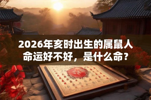 2026年亥时出生的属鼠人命运好不好，是什么命？