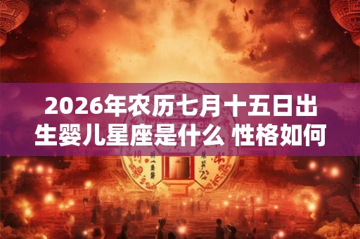2026年农历七月十五日出生婴儿星座是什么 性格如何