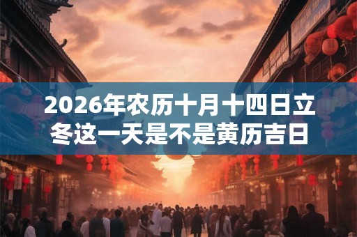 2026年农历十月十四日立冬这一天是不是黄历吉日