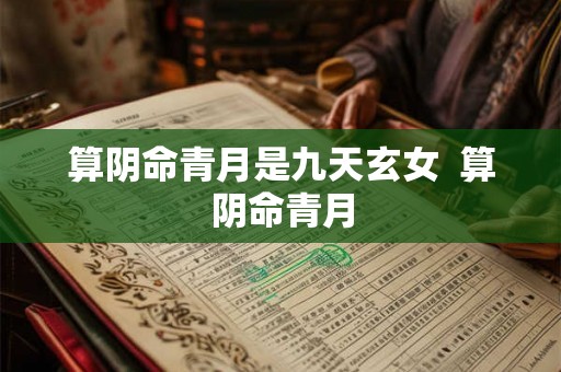 算阴命青月是九天玄女  算阴命青月