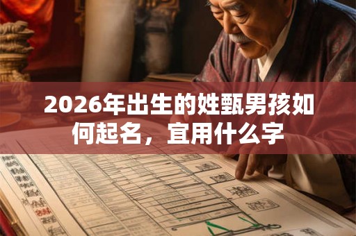 2026年出生的姓甄男孩如何起名，宜用什么字