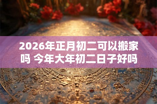 2026年正月初二可以搬家吗 今年大年初二日子好吗