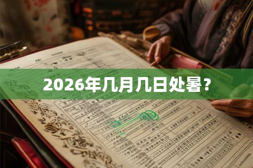 2026年几月几日处暑？