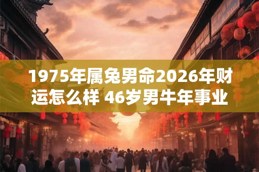1975年属兔男命2026年财运怎么样 46岁男牛年事业 1975年属兔男命2026年财运怎么样 46岁男牛年事业