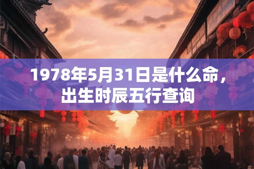 1978年5月31日是什么命,出生时辰五行查询 1978年5月31日是什么命,出生时辰五行查询