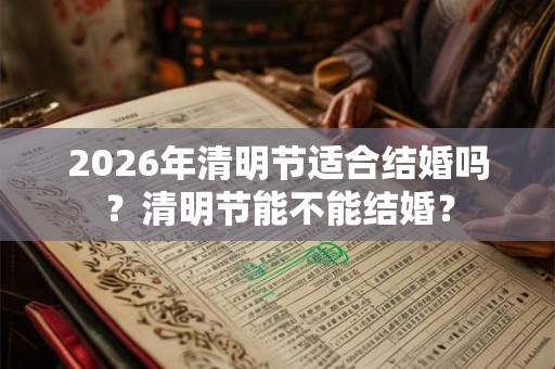 2026年清明节适合结婚吗？清明节能不能结婚？