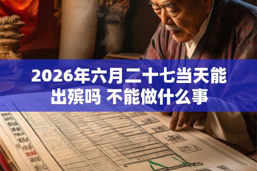 2026年六月二十七当天能出殡吗 不能做什么事