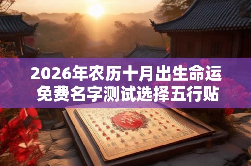 2026年农历十月出生命运 免费名字测试选择五行贴合的好名 2026年农历十月出生命运 免费名字测试选择五行贴合的好名