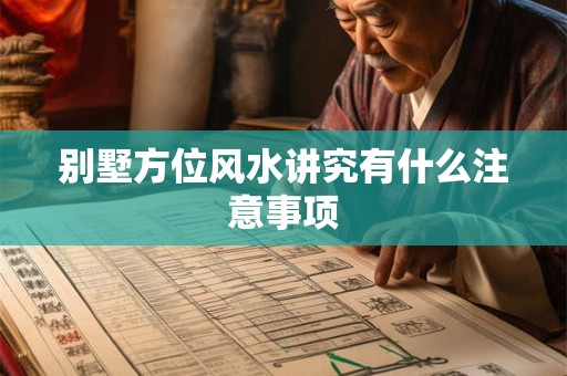 别墅方位风水讲究有什么注意事项