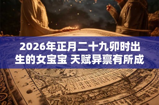 2026年正月二十九卯时出生的女宝宝 天赋异禀有所成就