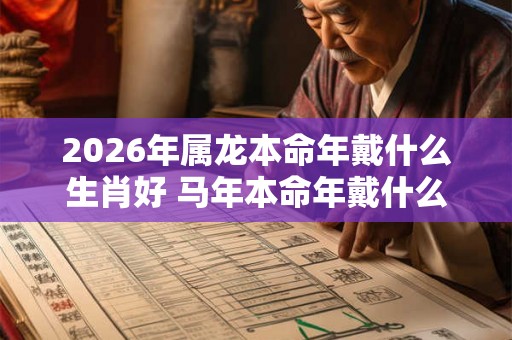 2026年属龙本命年戴什么生肖好 马年本命年戴什么属相转运