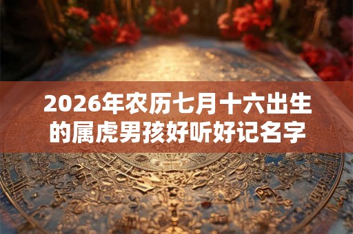 2026年农历七月十六出生的属虎男孩好听好记名字