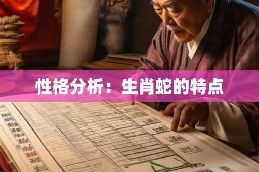 性格分析：生肖蛇的特点
