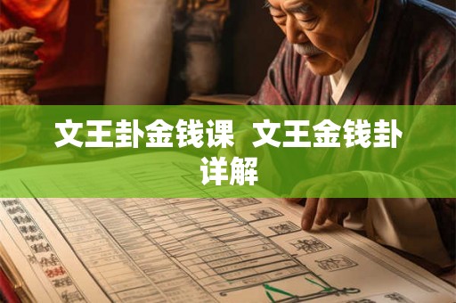 文王卦金钱课  文王金钱卦详解