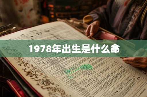 1978年出生是什么命 1978年出生是什么命