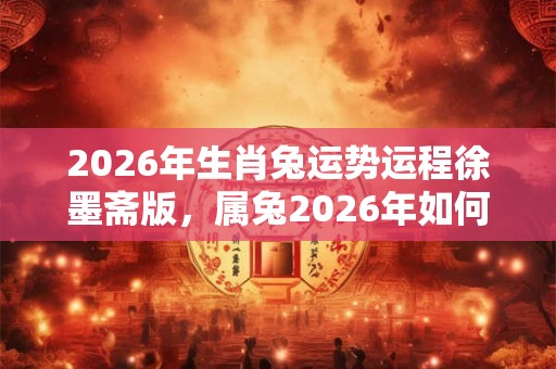 2026年生肖兔运势运程徐墨斋版，属兔2026年如何转运？