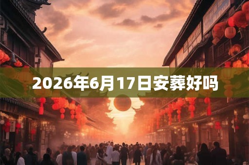 2026年6月17日安葬好吗
